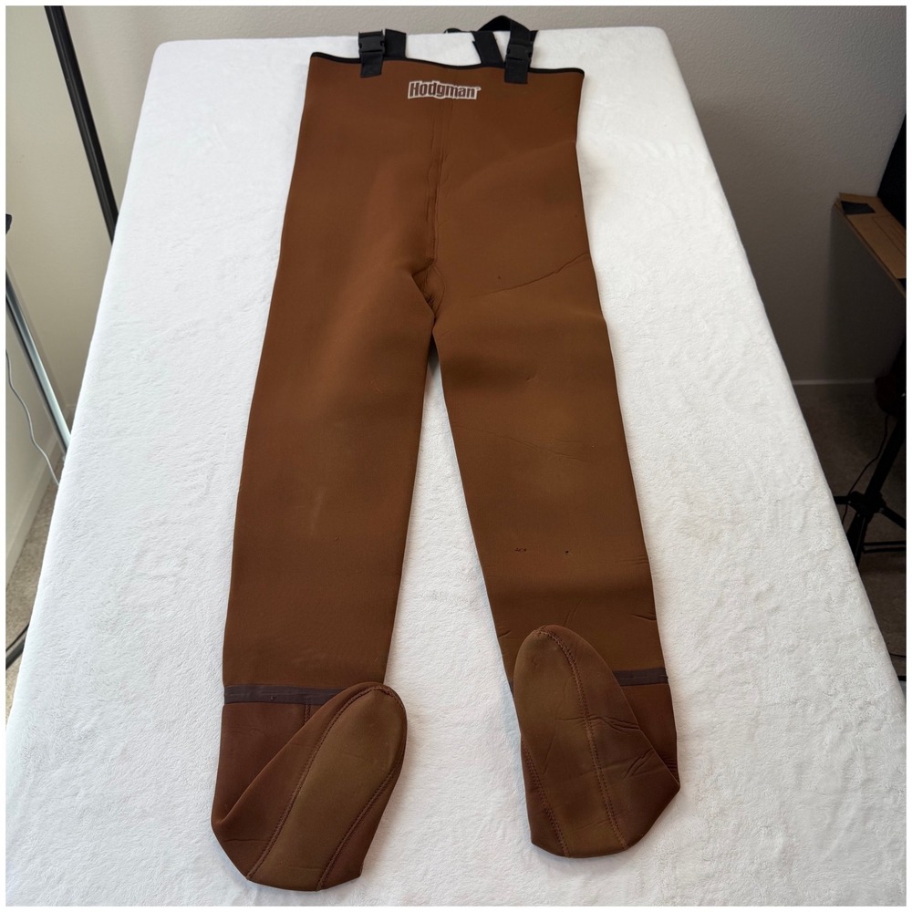 Hodgman Lakestream Waders Mens M Brown Good Neoprene Stockingfoot made in Korea
